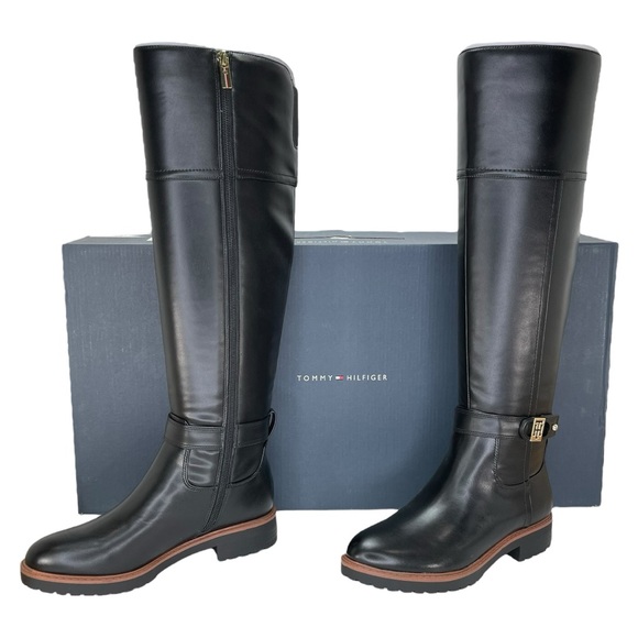 Tommy Hilfiger Felvia Black Knee High Womens Boots Size 6M - Picture 13 of 13